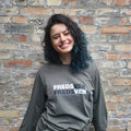 Langærmet khakigrøn fredsven t-shirt